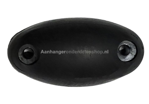 Afbeeldingen van Stootblok Ovaal Rubber 74x38x24MM