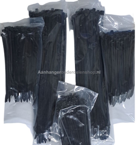 Afbeeldingen van Kabelbinders Set 500 Stuks Zwart ACTIE!