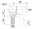 Afbeeldingen van Kogelgewricht M8