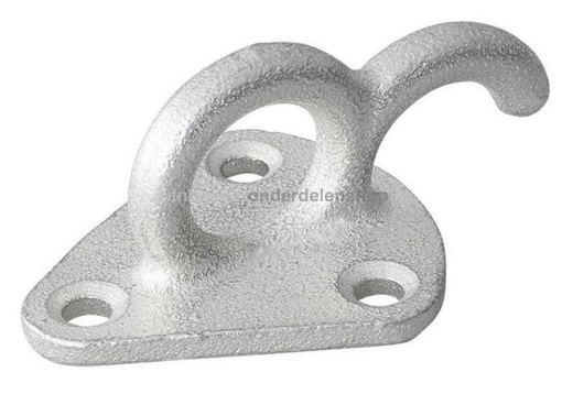 Afbeeldingen van Touwhaak, Elastiekhaak Opbouw met Oog