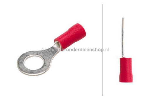 Afbeeldingen van Oogkabelschoen M6 Rood 10 stuks