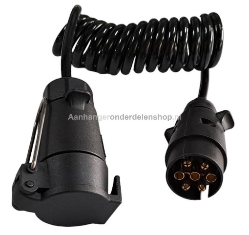 Afbeeldingen van Spiraal Verlengkabel 7 Polig 1.5M