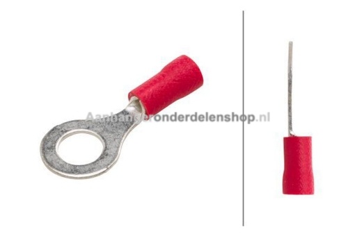 Afbeeldingen van Oogkabelschoen M6 Rood 10 stuks