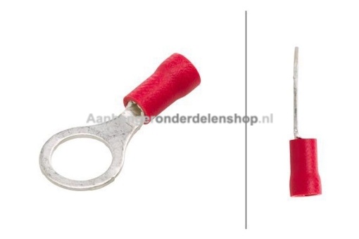 Afbeeldingen van Oogkabelschoen M8 Rood 10 stuks