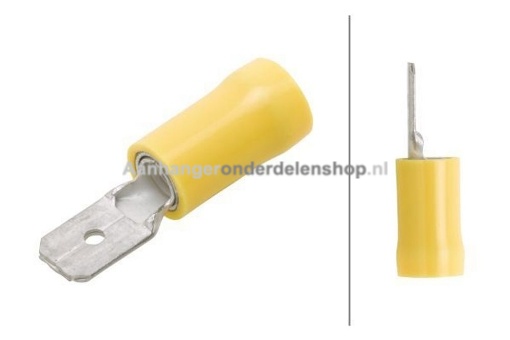 Afbeeldingen van Vlakstekker 6,3-0,8mm² Geel 10 stuks