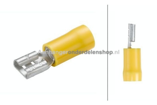 Afbeeldingen van Vlakstekker 6,3-0,8mm² Geel 10 stuks