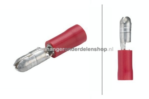 Afbeeldingen van Kogelstekker kabelschoen Ø 4mm²  Rood