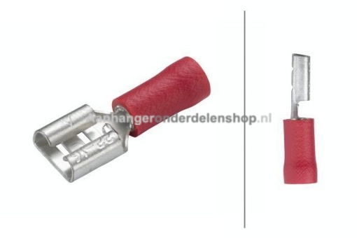 Afbeeldingen van Vlakstekker 6,3-0,8mm² Rood 10 stuks