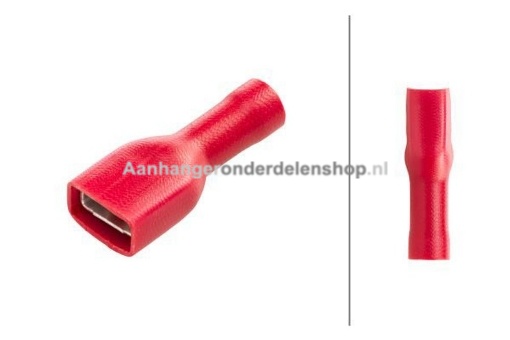 Afbeeldingen van Vlakstekker 6,3-0,8mm² Rood 10 stuks