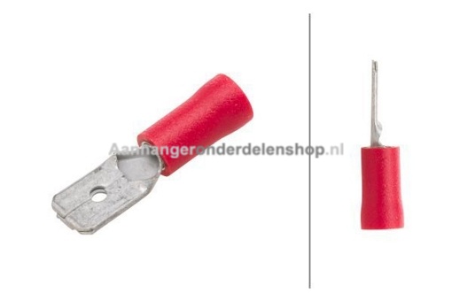 Afbeeldingen van Vlakstekker 6,3-0,8mm² Rood 10 stuks