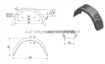 Afbeeldingen van Spatbord Enkelasser 190 x 660MM 5-kant