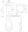 Afbeeldingen van Vloeroog 2-delig 90x30MM Verzinkt
