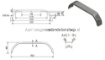 Afbeeldingen van Spatbord Tandemasser 230 x1520MM 5-kant