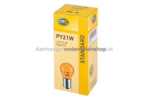 Afbeeldingen van Gloeilamp Hella 12V 21W Oranje 10 Stuks