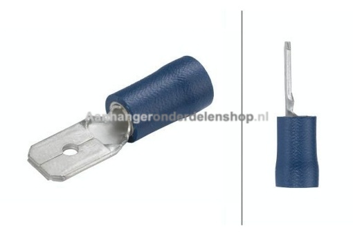 Afbeeldingen van Vlakstekker 6,3-0,8mm² Blauw 10 stuks