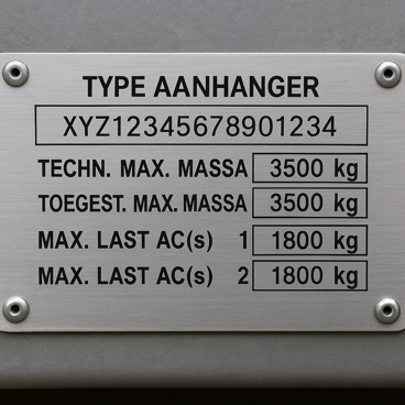 typeplaatje aanhanger
