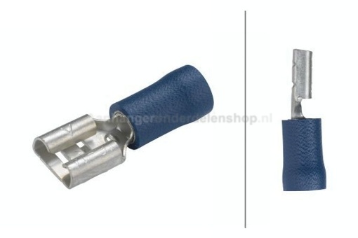 Afbeeldingen van Vlakstekker 6,3-0,8mm² Blauw 10 stuks