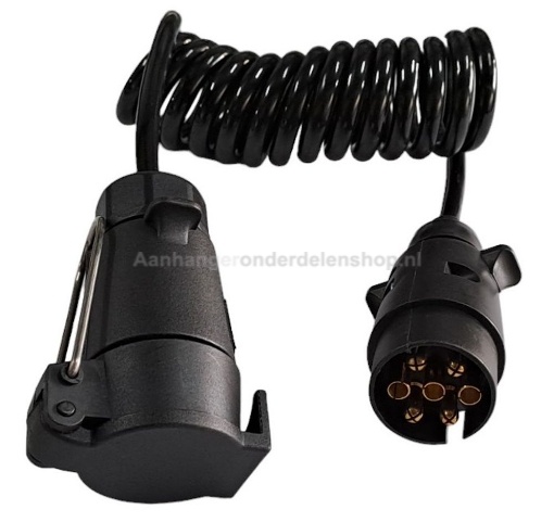 Afbeeldingen van Spiraal Verlengkabel 7 Polig 1.5M