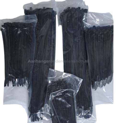 Afbeeldingen van Kabelbinders Set 500 Stuks Zwart ACTIE!