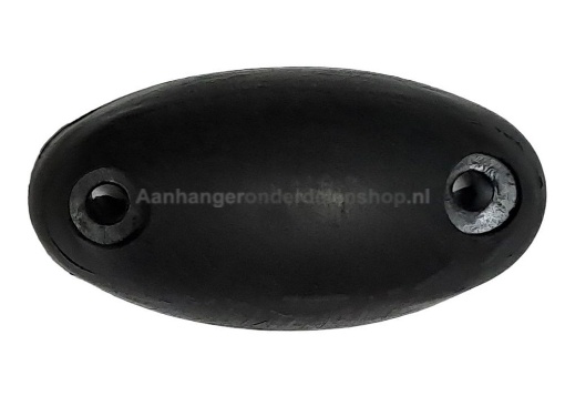 Afbeeldingen van Stootblok Ovaal Rubber 74x38x24MM