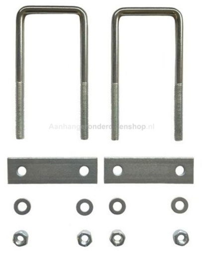 Afbeeldingen van Disselkist MontageSet U-bout M8 120x50MM