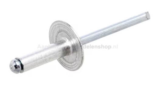 Afbeeldingen van Klinknagel 4.8 x 16MM (grote kop) 10 St.