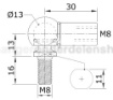 Afbeeldingen van Kogelgewricht M8