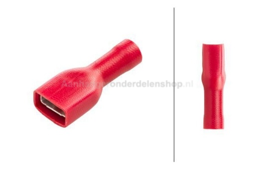 Afbeeldingen van Vlakstekker 6,3-0,8mm² Rood 10 stuks
